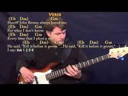 I Shot The Sheriff Eric Clapton Bass Guitar Cover Lesson In Gm With Chords Lyrics Youtube Bass Guitar Learn Bass Guitar Mandolin Lessons