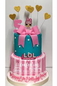 Her birthday is in september but we decided to celebrate it in advanced while we were in mexico she was thrilled! 2 Tier Lol Doll Cake Cbg 166 Confection Perfection Cakes Online Ordering
