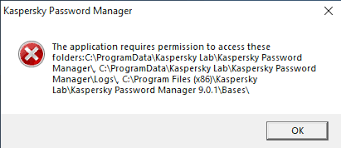 Kaspersky Password Manager Refuses To Open On Startup I Get A Permissions Error Antivirus