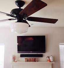 This fan light kit includes a threaded adapter for connection to most ceiling fans that accept an accessory light. Grace And Joy Girl School House Lighting Ceiling Fan Ceiling Fan Makeover