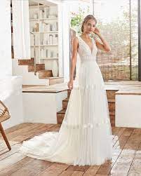 Cami Bridal 2020 Rosa Clara Collection Casual Beach Wedding Dress Grey Wedding Guest Dresses Grey Wedding Dress