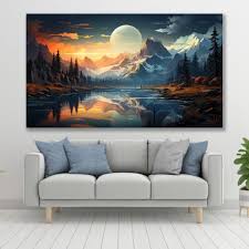 Tablou Canvas-Sunset Illustration – The Print Studio