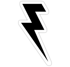 Black And White Lightning Bolt Stickers By Gamebantz Redbubble Clipart Best Black Stickers Black And White Stickers White Stickers