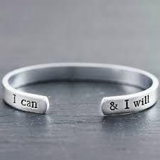 I Can I Will Cuff Bracelet Mens Jewelry Metal Jewelry Metal Stamped Jewelry