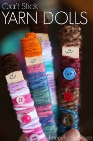 Just like you in hot yoga, heating them makes them extra bendy. Craft Stick Yarn Dolls Kids For Kids To Make Happy Hooligans