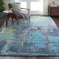 Find new abstract area rugs for your home at joss & main. Nourison Abstract Shag Plush Abstract Teal Area Rug Walmart Com Walmart Com