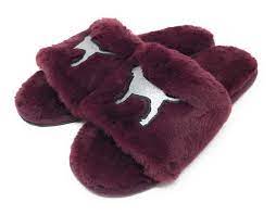 Victoria S Secret Victoria S Secret Pink Slide On Fuzzy Slippers Black Orchid Walmart Com Walmart Com Keep your feet cozy with women's slippers from victoria's secret.