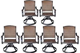 The patio furniture deals worth shopping this summer, from the outdoor furniture sales with the biggest savings so whether you are looking to snap up a bargain chaise lounge, a discount dining set or a generally speaking, the best patio furniture sales happen when the summer season is drawing to a. Patio Outdoor Furniture Swivel Rocker Dining Chair Set Of 6 Cast Aluminum Bronze For Sale Online Ebay