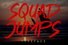 Research has shown jump squats to be an effective alternative to olympic lifts. Squad Jumps Schriftart Dafont Com