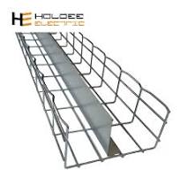 Aluminum Steel Metal Solar Two Compartment Wire Mesh Cable Tray