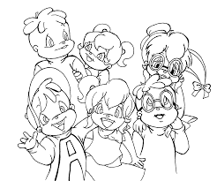 Chipettes From Alvin And The Chipmunks Coloring Pages For Kids Printable Free Unicorn Coloring Pages Coloring Pages Toddler Coloring Book