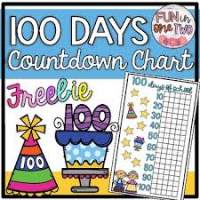 100 Days Of School Countdown Chart Freebie Ten Frames Incorporate Math