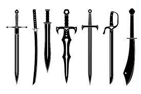 Icon Set Of Swords Ancient Swords Swords Medieval Icon Set