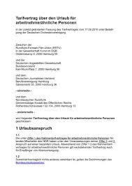 Das sind in der regel gewerkschaftsmitglieder auf der einen und arbeitgeber auf der anderen seite. Tarifvertrag Uber Den Urlaub Fur Arbeitnehmerahnliche Personen 1