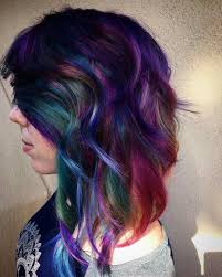 Galaxy Hair Purple Blue Green Galaxy Hair Color Galaxy Hair Green Hair