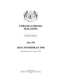 Akta pendidikan 1996 education act 1996— presentation transcript 7 tumpuan akta 550 seksyen 15 sistem pendidikan kebangsaan sistem pendidikan kebangsaan hendaklah terdiri daripada: Akta Pendidikan Flip Ebook Pages 51 94 Anyflip Anyflip