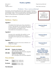 Modelos de ejercicios del examen de español a2 Ejemplo Basico De Plantilla De Curriculum Moderno Curriculum Entrevista Trabajo
