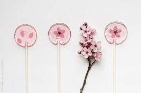 Lollipops With Edible Flowers Lollipop Edible Flowers Cherry Blossom