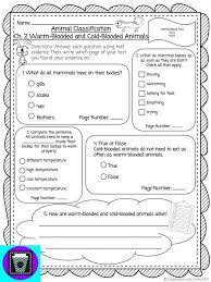 Ckla 3 Grade Warm Blooded And Cold Blooded Animals Skills Unit 2 Reading Quiz Text Based Questions Informational Text Third Grade Activities