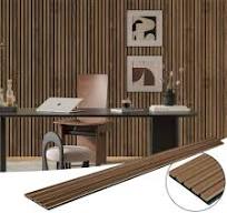Art3dwallpanels Walnut 0.83 in. x 0.65 ft. x 8 ft. Wood Slat Acoustic  Panels, MDF Decorative Wall Paneling (4 Piece/21 sq. ft.) A31hd005 - The  Home ...