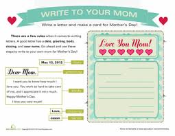 How To Write A Letter Mother S Day Worksheet Education Com Writing Lessons Writing Lettering