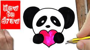 Makkelijke tekeningen van meubels vind je hier! Hoe Teken Je Liefdes Panda How To Draw A Panda With A Love Heart Youtube