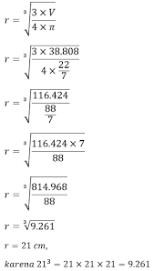 V = π x r^2 x t. Rumus Bola Rumus Volume Bola Dan Luas Permukaan Bola
