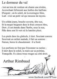 Rimbaud Le Dormeur Du Val Poesie Francaise Poeme Et Citation Poeme Francais