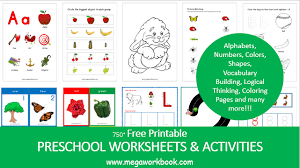 Today i'm sharing the preschool aged busy bags from. Preschool Worksheets Free Printable Worksheets For Preschool Megaworkbook