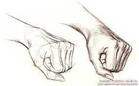 Tekening om na te tekenen | makkelijk #01. Stap Voor Stap Tekenen Van Een Van De Belangrijkste Delen Van Het Lichaam Iemands Handen Met Een Potlood