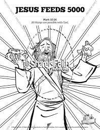 Jesus feeds the 5000 coloring pages are a fun way for kids of all ages to develop creativity, focus, motor skills and color recognition. Jesus Feeds A Crowd Of 5 000 And Miracle Of The Fish And Bread Matthew 14 Jesus Feeds 5000 Bible Mazes