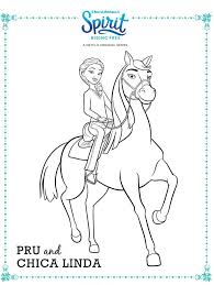 Spirit Riding Free Coloring Pru And Chica Horse Coloring Pages Free Coloring Pages Horse Coloring