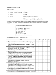 Iaitu kertas soalselidik dan ujian. Baru Soal Selidik