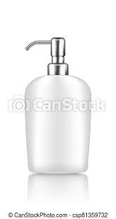 Download Pump Bottle Mockup With Silver Cap Isolated On White Background Lotion Disinfectant Sanitizer Plastic Package Design Canstock