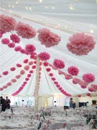 Wedding Buffet Decorations Ideas Pom Pom Spider Web Pattern Party Lights Decoration Paper Wedding Decorations Shower Party Decorations