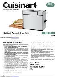 It has multiple settings for white bread, whole wheat bread, quick breads, etc, but have been unsuccessful in getting an acceptable loaf of bread yet! Cuisinart Cbk 100 Breads Dough