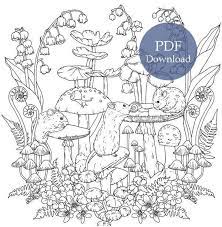 Magical forest tapestry tree spiritual forest trees wall hanging nature landscape home decor this magical forest wall tapestry is made of high quality fabric: Download Meunet De Bonheur Coloring Book Pdf Printable Hd In 2021 Coloring Pages Nature Forest Coloring Book Free Halloween Coloring Pages