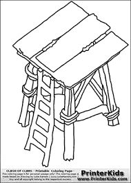 Clash Of Clans Archer Tower Coloring Page Preview Clash Of Clans Imprimir Sobres Arqueria