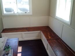 The impressive and very stylishly made leather dining bench with a back is an excellent way to decorate a dining room or living room. Hand Crafted Corner Dining Bench With Back And Under Seat Storage By Thunder Valley Art Custommade Com