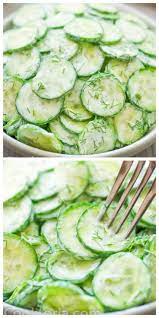 This Creamy German Cucumber Salad Is Simple Crunchy And Very Tasty It Makes A Perfect Side To Any Dish German Cucumber Salad Cucumber Salad Cucumber Recipes