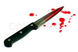 Carefully, hunter crept towards the man laying on his floor, accidentally bumping into the kitchen chair, it made a horrid screeching sound. Bloody Kitchen Knife Isolated On White Stock Image Colourbox