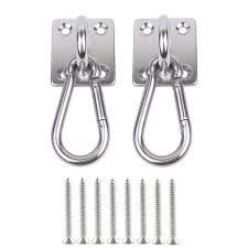 2 Set Heavy Duty Hanger Hook Hammock Wall Mount Suspension Ceiling Hooks Outdoor Swing Mounting Hook Exercise Hook St In 2020 Ceiling Hooks Outdoor Swing Hanger Hooks