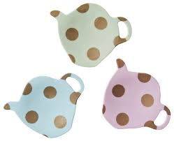 Fat Tepåse från Rice i ljusgrön, ljusblå och rosa keramik