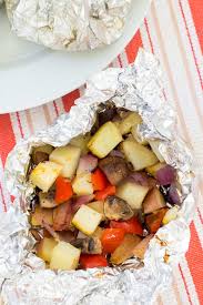 Add veggies evenly to each packet. Grilled Vegetables In Foil Kristine S Kitchen