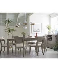 Furniture Tribeca Grey Expandable Dining Furniture 7 Pc Set Dining Table 6 Side Chairs Created For Macy S Reviews Furniture Macy S In 2020 Grey Dining Room Black Dining Room Grey Dining Tables