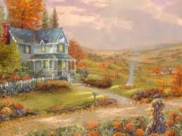 Autumn At Apple Hill Thomas Kinkade Studios Thomas Kinkade Kinkade Paintings Thomas Kinkade Paintings
