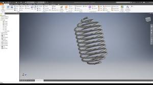 Coil Spring Design In Inventor Pro 2019 In 2020 Spring Design Design 3d Model