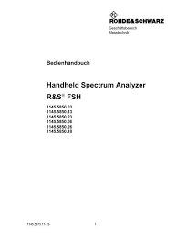 Auflistung längeneinheiten zum ausdrucken / maßeinheiten. Bedienhandbuch R S Fsh Rohde Schwarz Singapore
