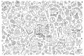 Doodle art is all the rage. Doodle Coloring Pages New Year Coloring4free Coloring4free Com