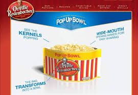 Orville redenbacher's popcorn is perfect for movie nights or for making fun recipes with the family. New Pop Up Bowl From Orville Redenbacher